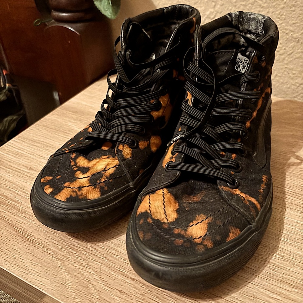 Acid Washed Custom Vans Skate-Hi’s